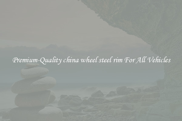 Premium-Quality china wheel steel rim For All Vehicles