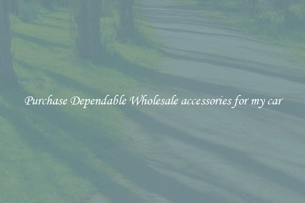 Purchase Dependable Wholesale accessories for my car