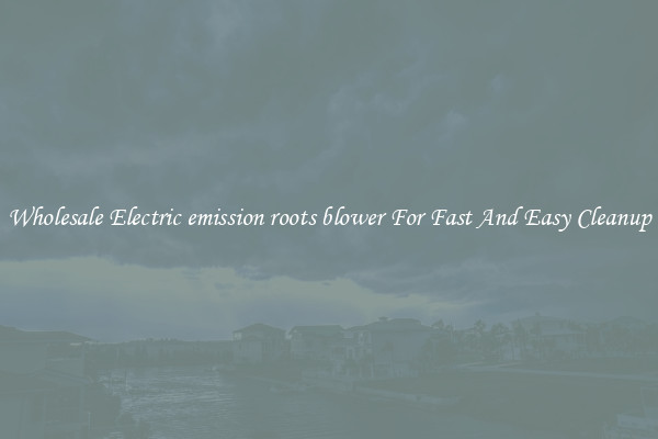 Wholesale Electric emission roots blower For Fast And Easy Cleanup