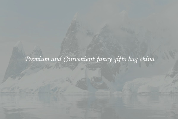 Premium and Convenient fancy gifts bag china