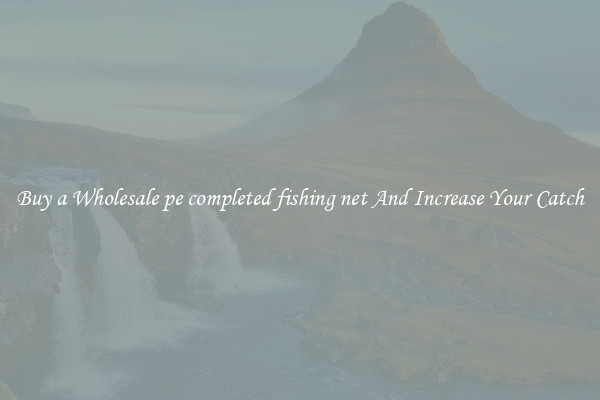 Buy a Wholesale pe completed fishing net And Increase Your Catch