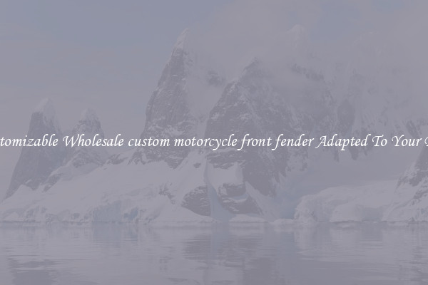 Customizable Wholesale custom motorcycle front fender Adapted To Your Bike