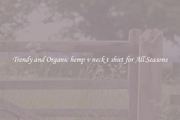 Trendy and Organic hemp v neck t shirt for All Seasons