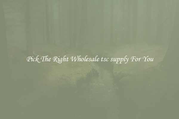 Pick The Right Wholesale tsc supply For You