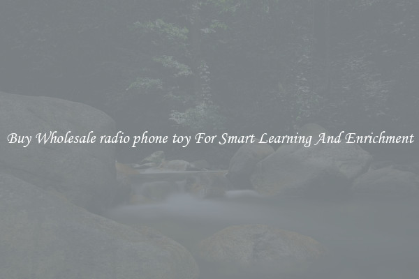 Buy Wholesale radio phone toy For Smart Learning And Enrichment